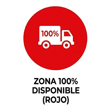 Zona de servicio total 45km - Rojo